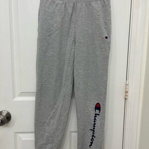 Champion Kids Light Gray Joggers with Logo